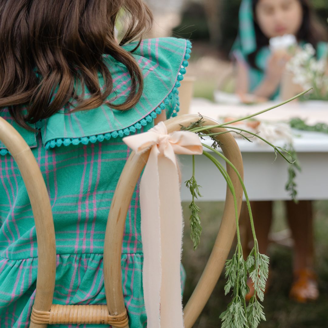 Lilah Girl Dress in Lily Pad Check