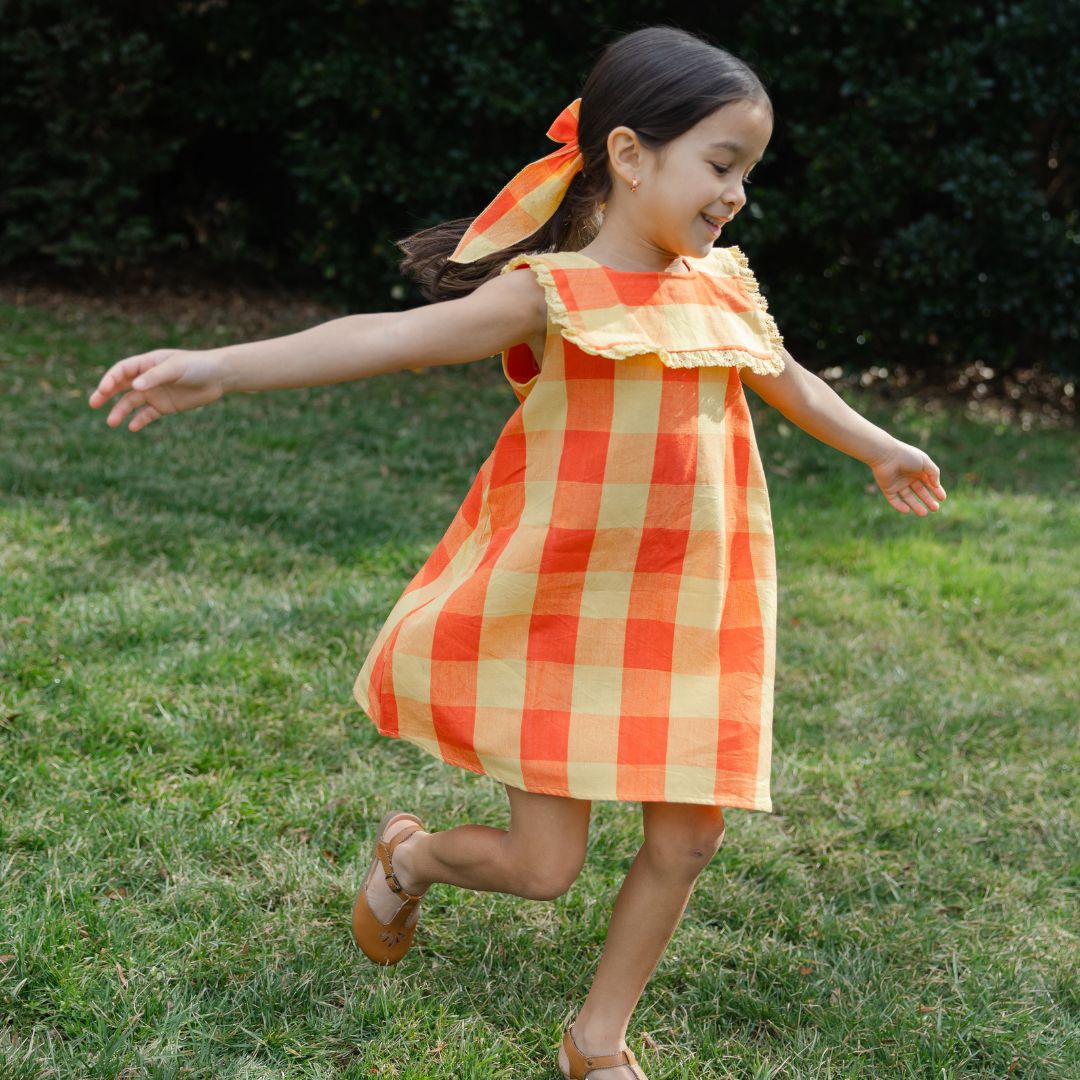 Piper Girl Dress in Peach Blossom