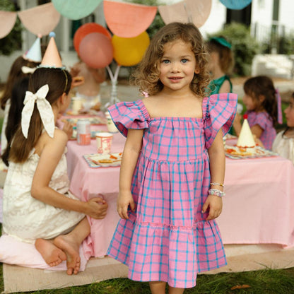 Hattie Dress in Bubblegum