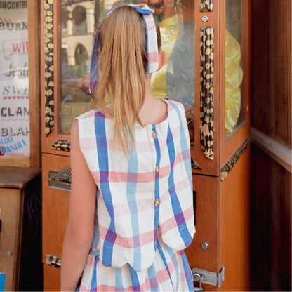 Magnolia Skirt Set in Americana Plaid