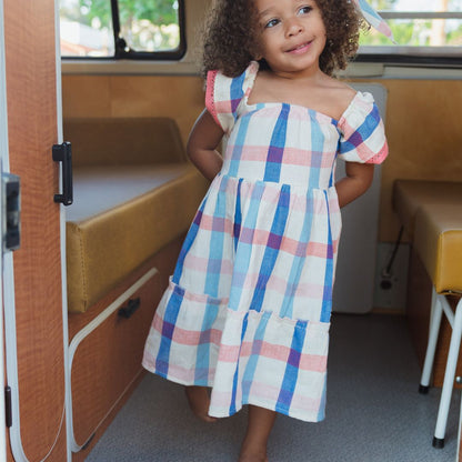 Hattie Dress in Americana Plaid