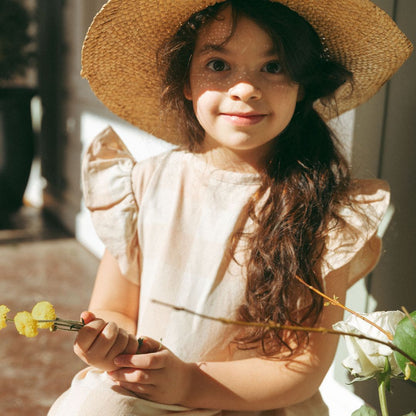 Cece Girl Dress in Tan Beige