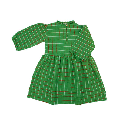 Drew Girl Dress in Festive Green