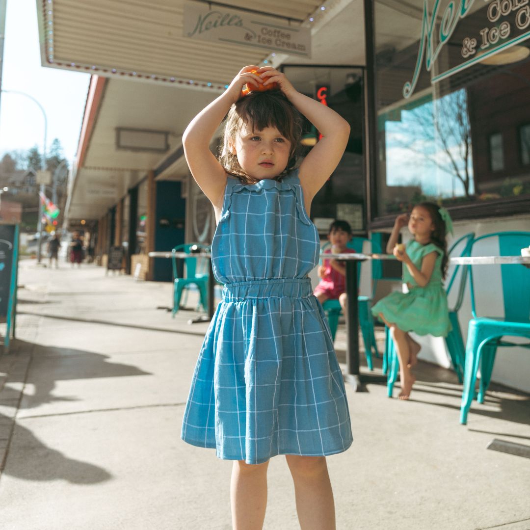 blue girl dress