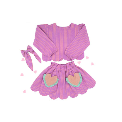 Magnolia Skirt Set in Cotton Candy