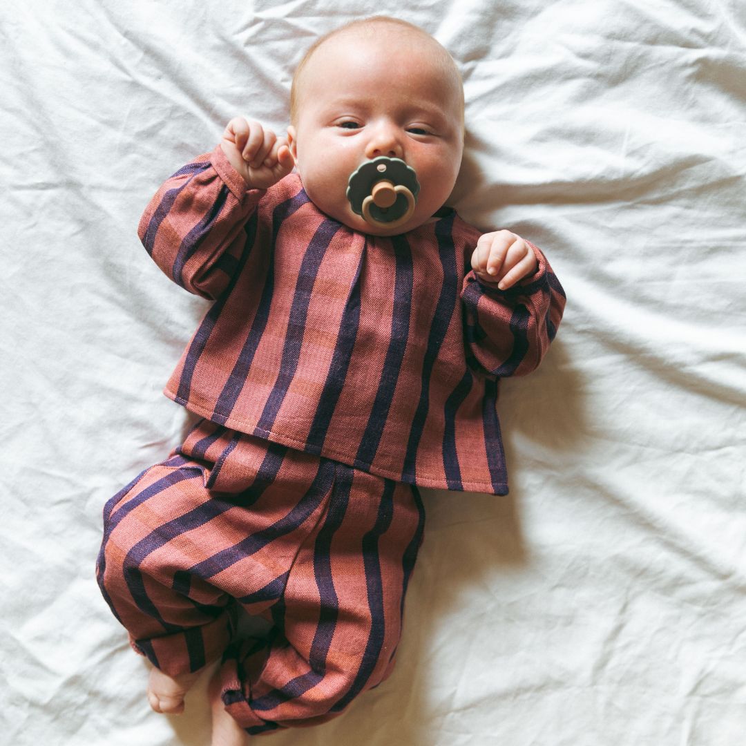 Mini Ginger Pant Set in Pink Clay