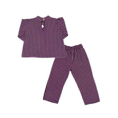 Pearl Girl Pant Set in Violet Espresso