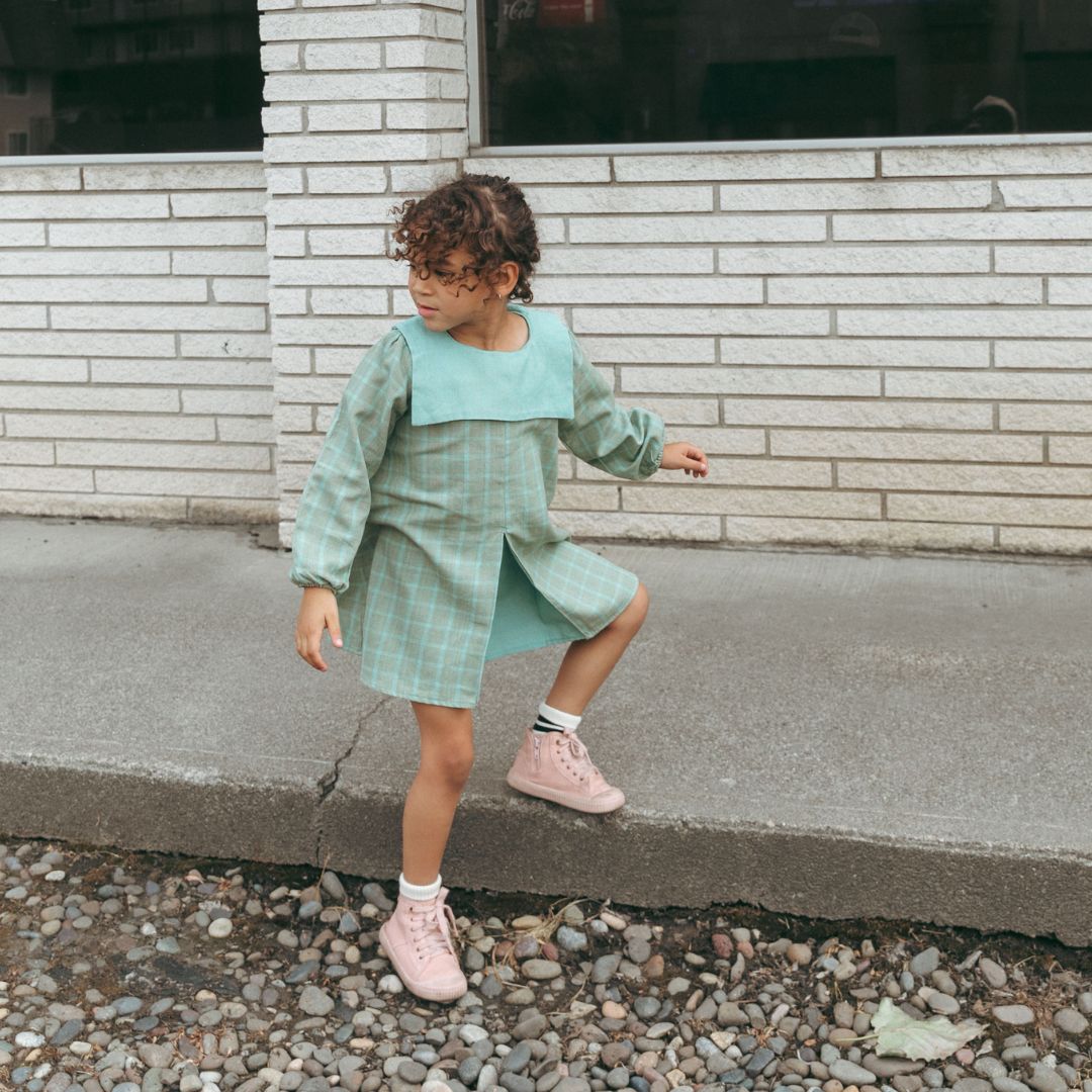 Piper Girl Dress in Autumn Sage