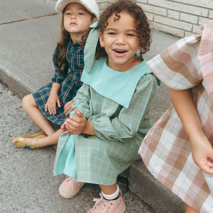 Piper Girl Dress in Autumn Sage