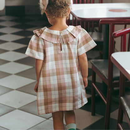Noelle Girl Dress in Blush Latte