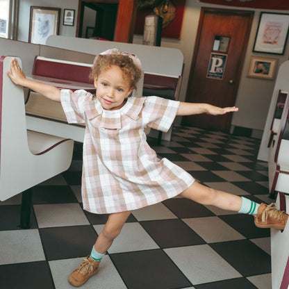 Eden Girl Dress in Blush Latte