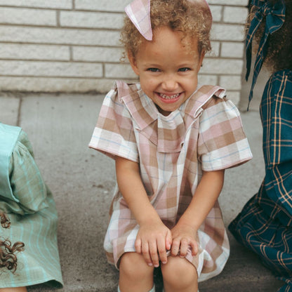 Eden Girl Dress in Blush Latte