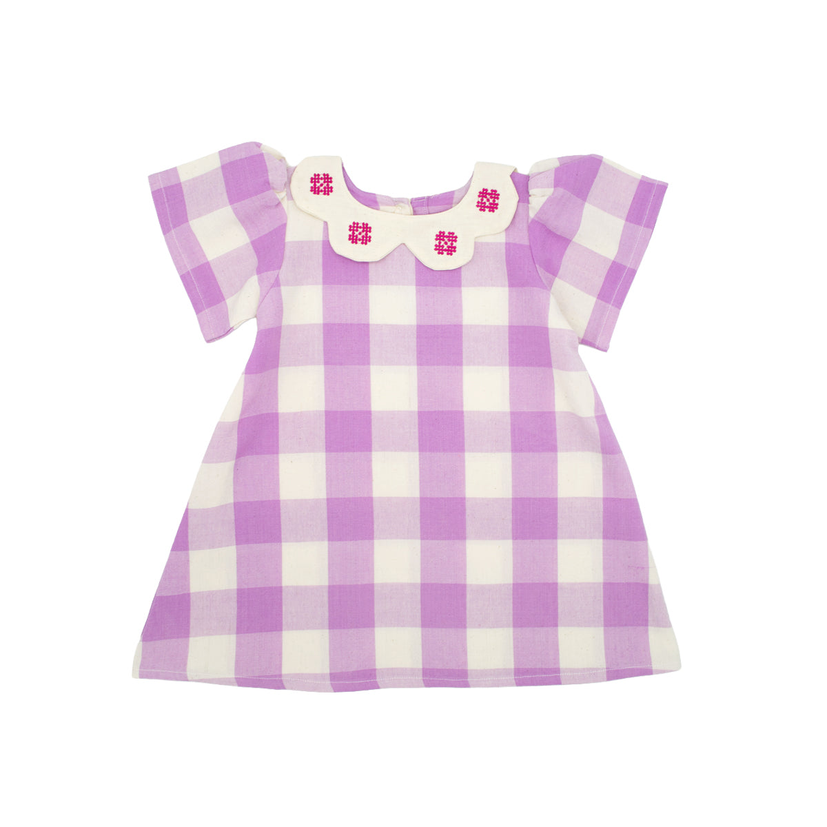 Franny Girl Dress in Lilac Gingham