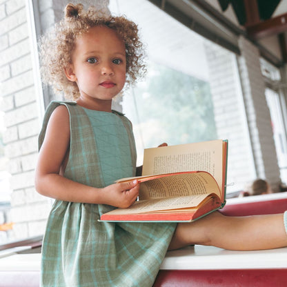 Blake Girl Dress in Autumn Sage