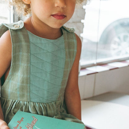 Blake Girl Dress in Autumn Sage