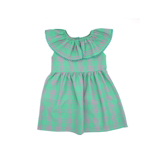 Lilah Girl Dress in Lily Pad Check