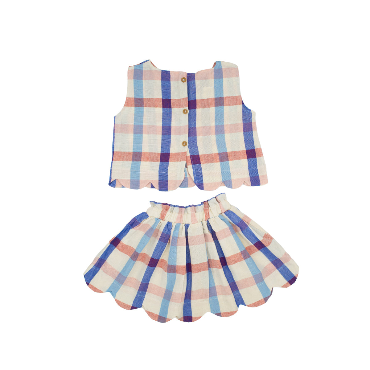 Magnolia Skirt Set in Americana Plaid
