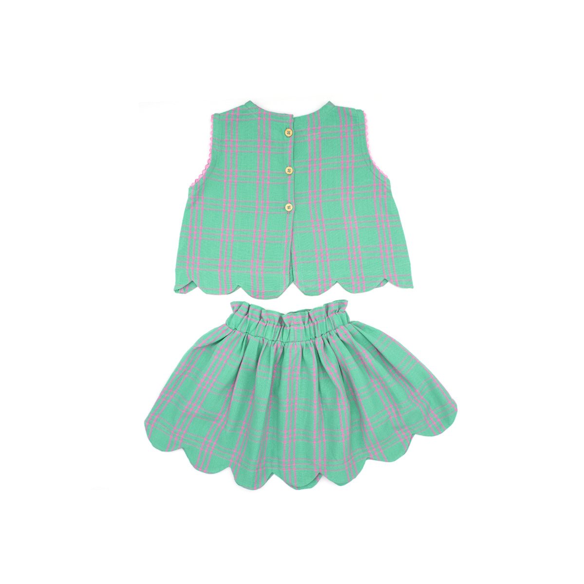 Magnolia Skirt Set in Lily Pad Check