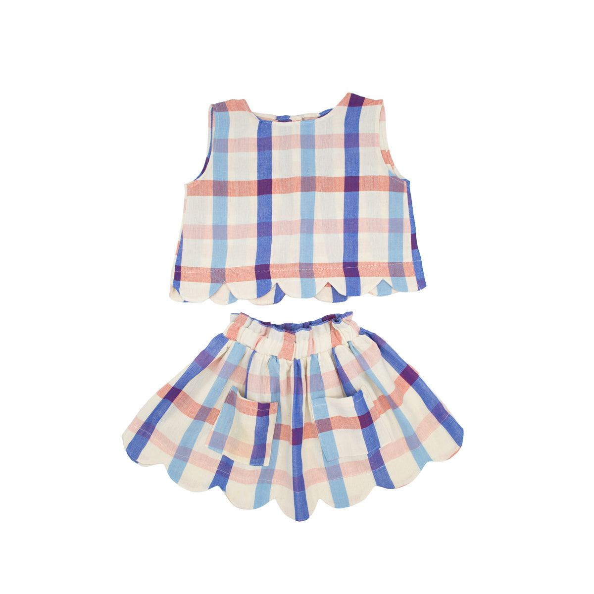Magnolia Skirt Set in Americana Plaid