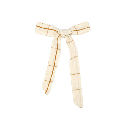 Folklore Medium Bow in Nutmeg Gingham