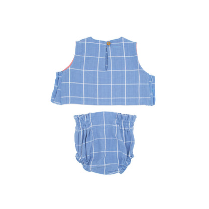 Mini Winnie Set in Seaside Windowpane