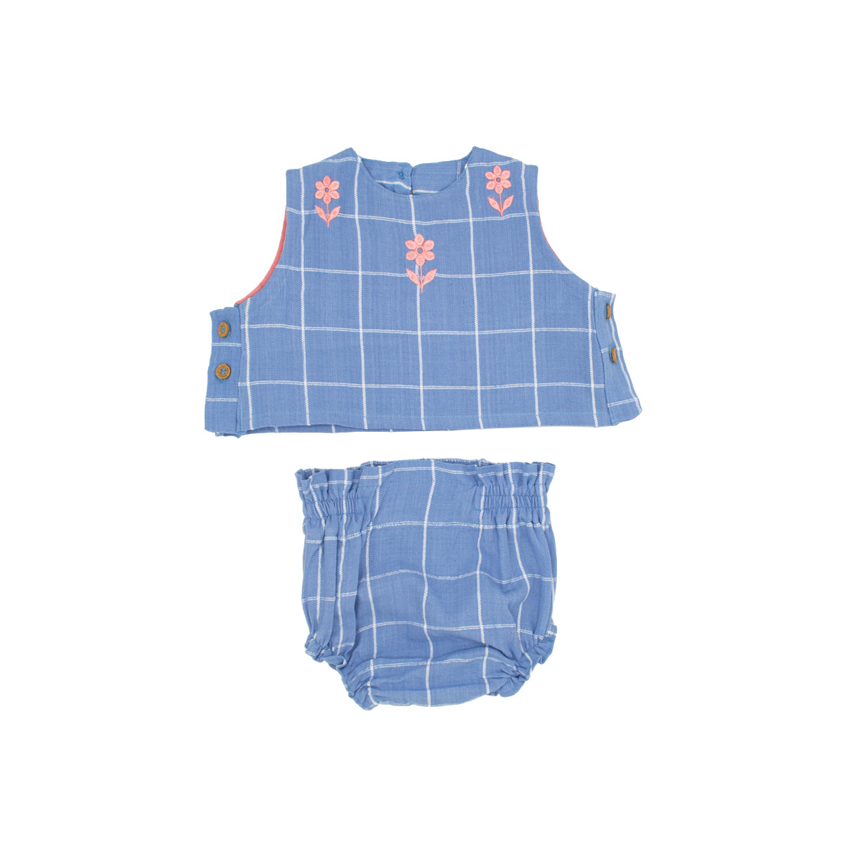 Mini Winnie Set in Seaside Windowpane