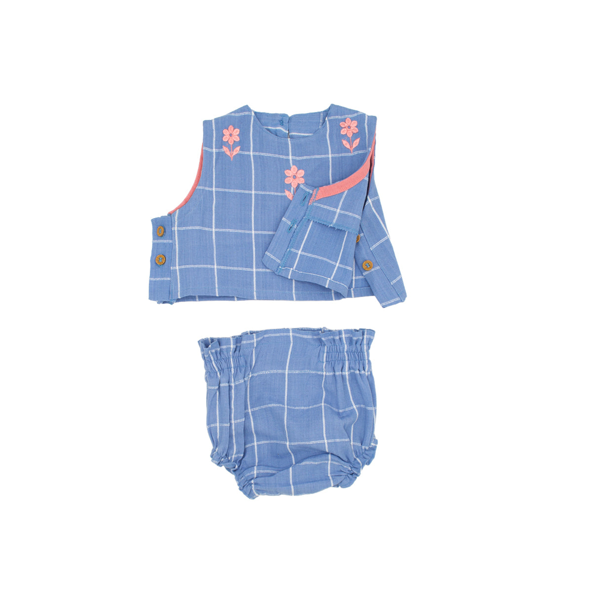 Mini Winnie Set in Seaside Windowpane