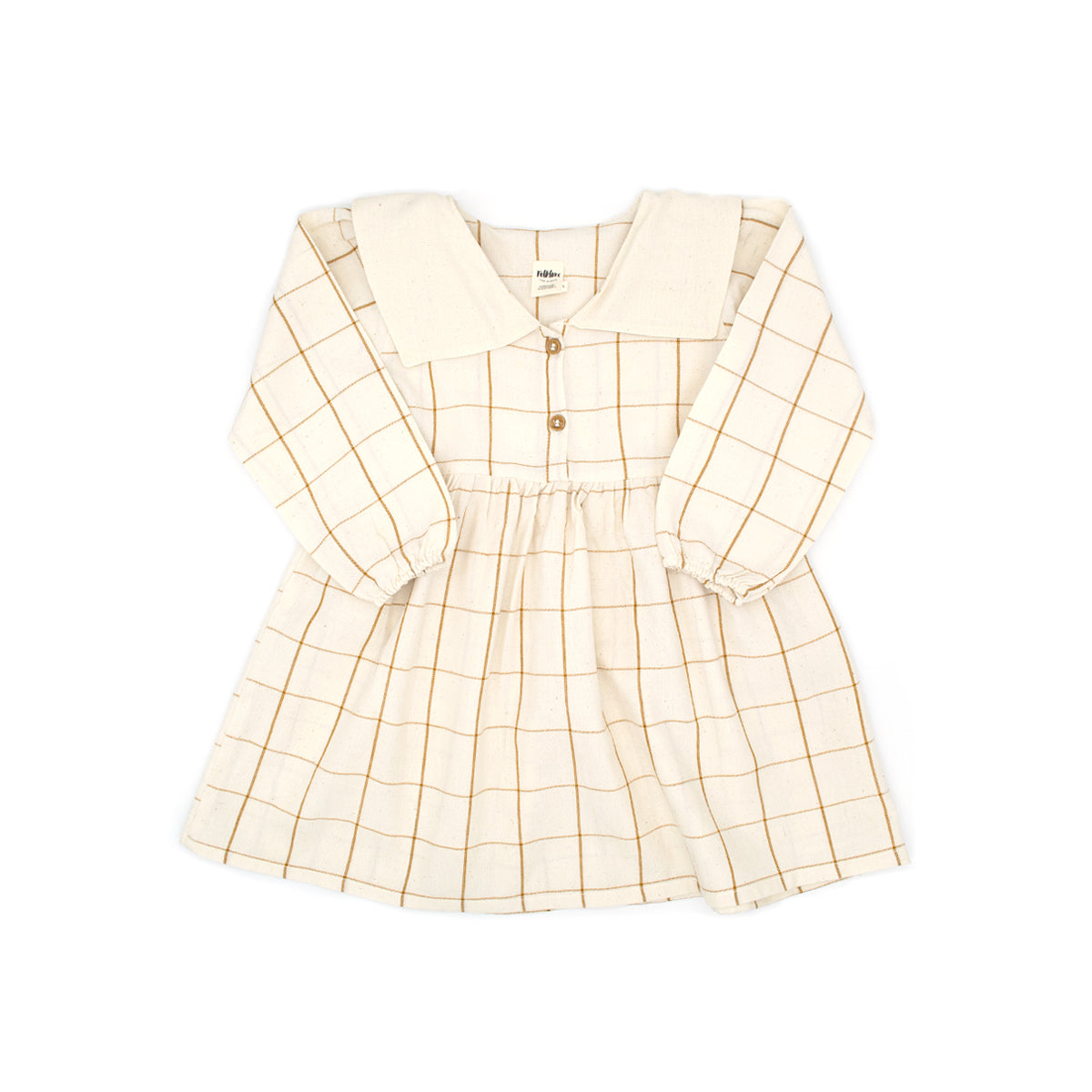 Lolita Girl Dress in Nutmeg Gingham