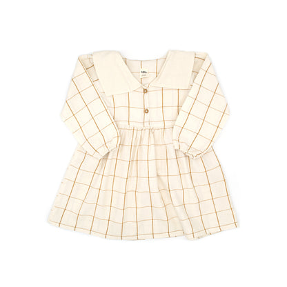 Lolita Girl Dress in Nutmeg Gingham