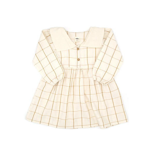 Lolita Girl Dress in Nutmeg Gingham