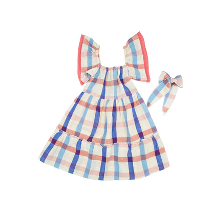 Hattie Dress in Americana Plaid