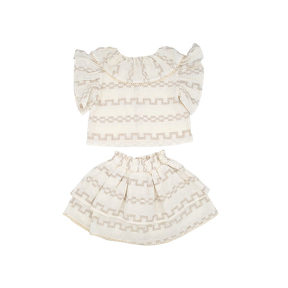 Belle Skirt Set in Meringue
