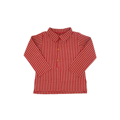 Louis Boy Shirt in Cranberry Check