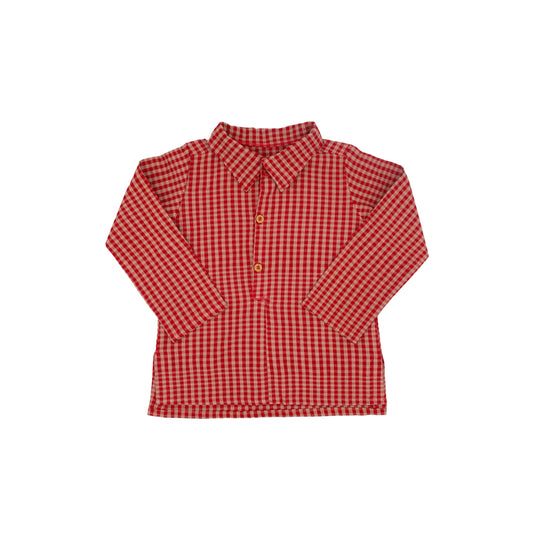Louis Boy Shirt in Cranberry Check