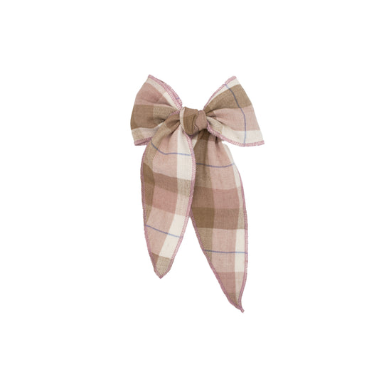 Folklore Large Bow in Blush Latte