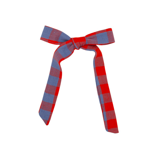 Folklore Medium Bow in Primary Plaid