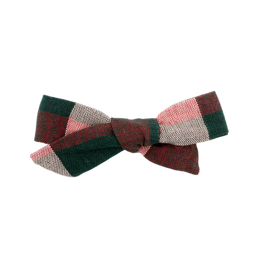 Folklore Medium Bow in Poinsettia Check