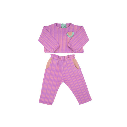 Mini Simone Girl Set in Cotton Candy