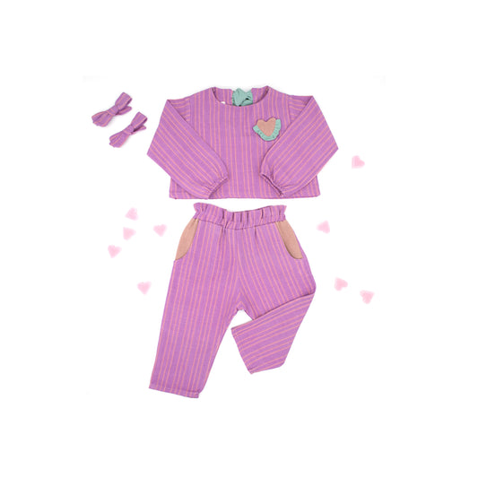 Mini Simone Girl Set in Cotton Candy