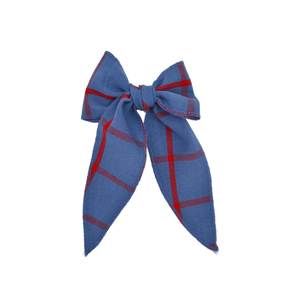 Folklore Large Bow in Steel Blue