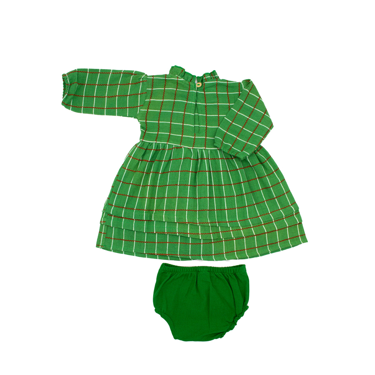 Mini Drew Dress in Festive Green