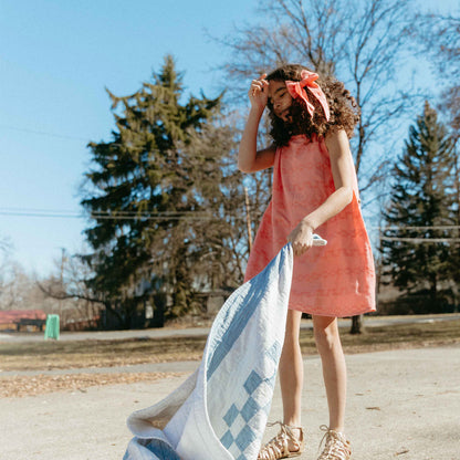 June Girl Dress in Hibiscus