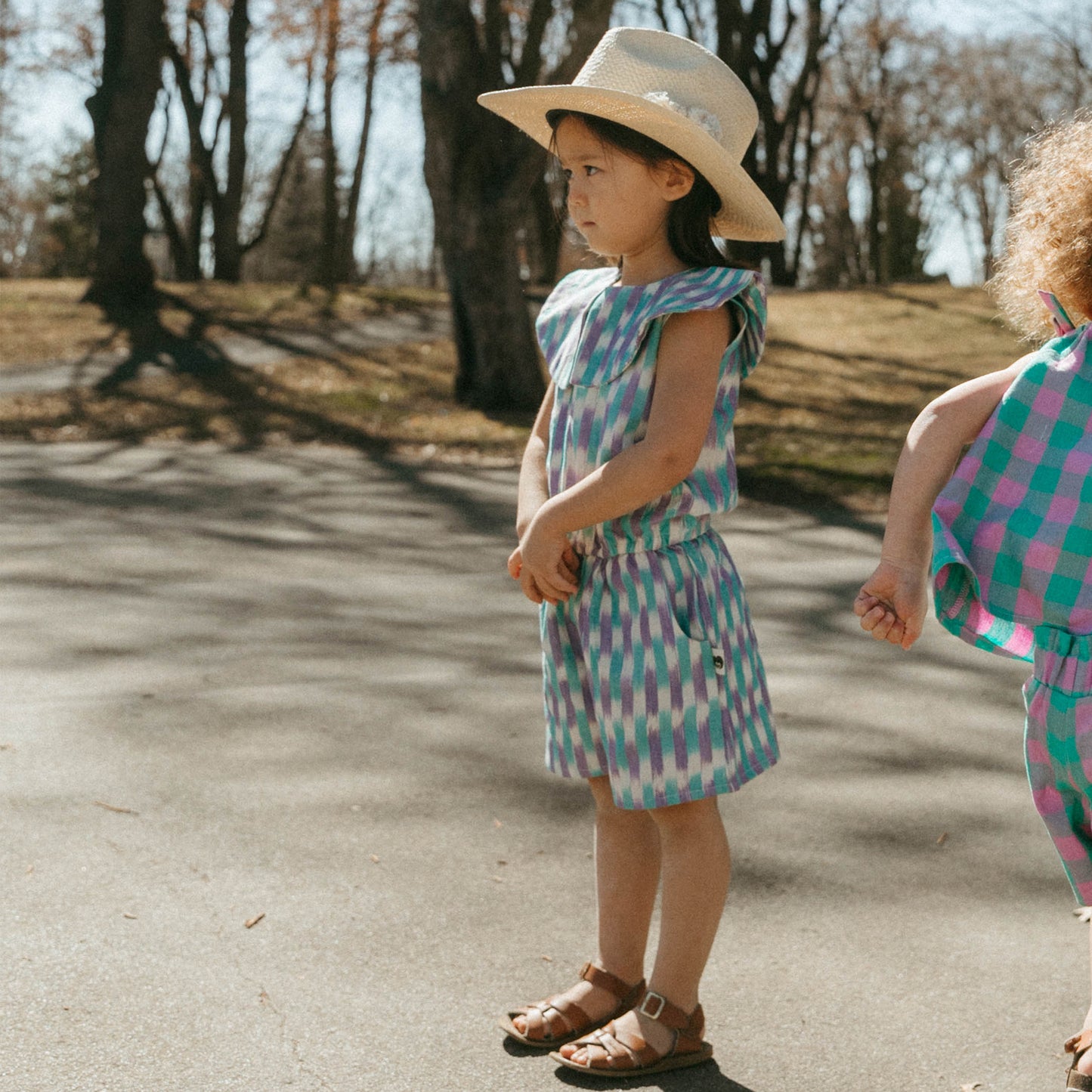 Mae Romper in Thistle