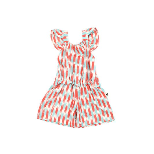 red and blue romper for girls