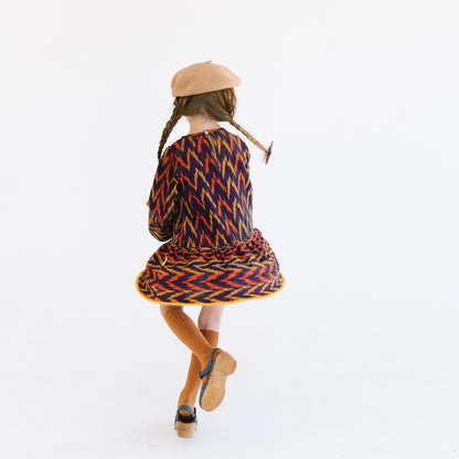 Flor De Otoño Dress in Azul Ambar