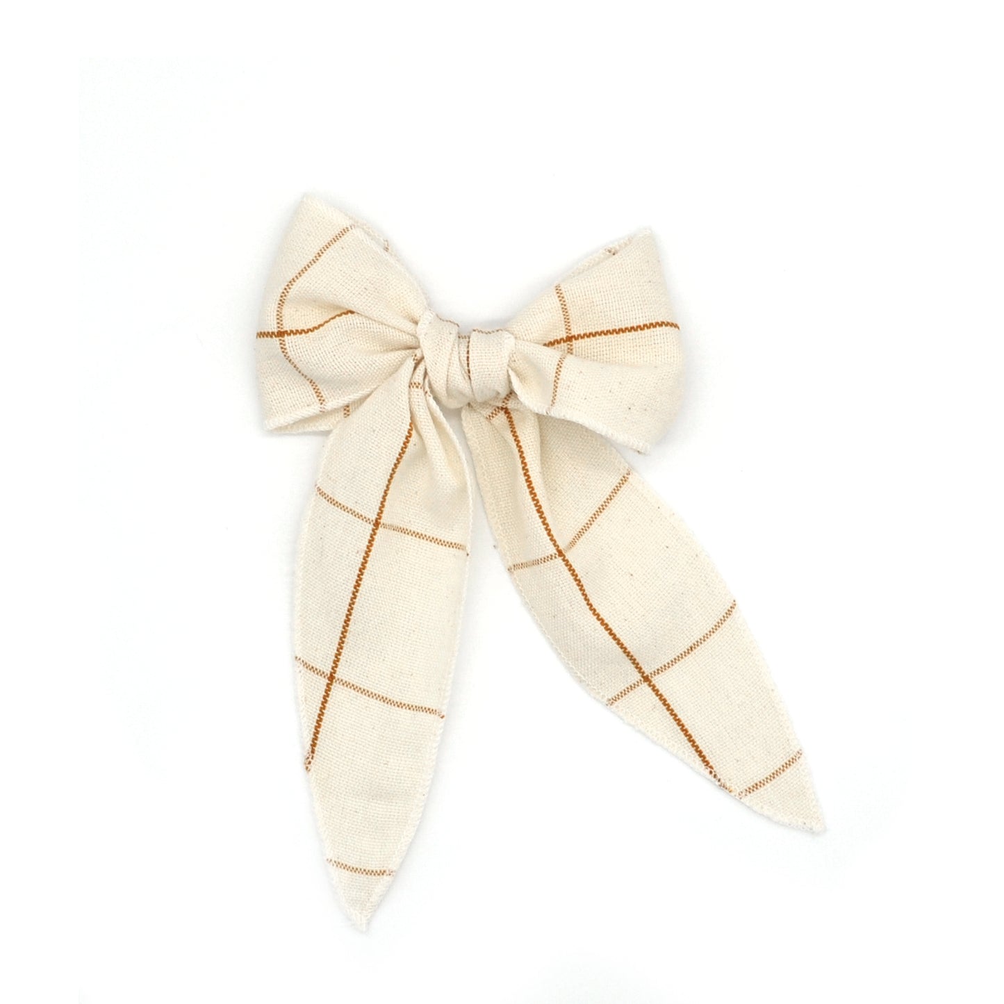 Folklore Large Bow in Nutmeg Gingham