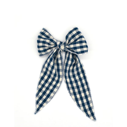 Folklore Large Bow in Heirloom Blue